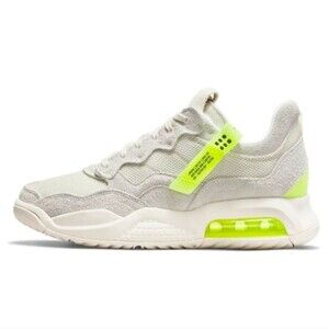 Nike Women's Air Jordan MA2 Pale Ivory Volt Sneakers Basketball Shoes, 10